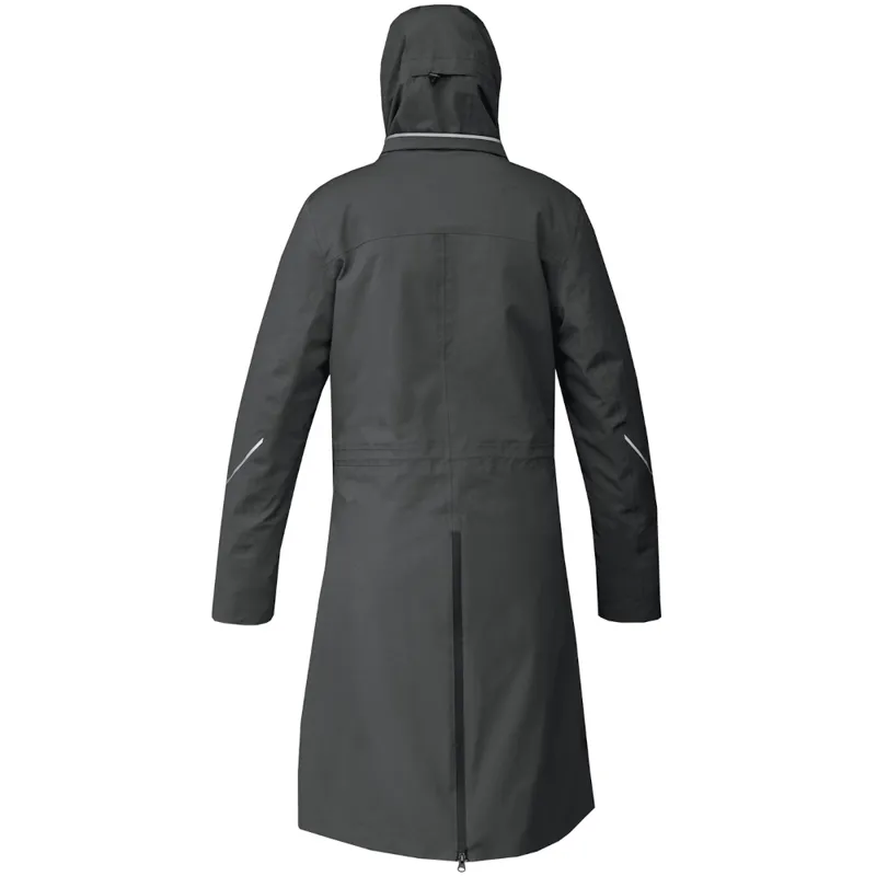 Equetech Ladies Utopia Long Waterproof Stretch Coat Charcoal-1
